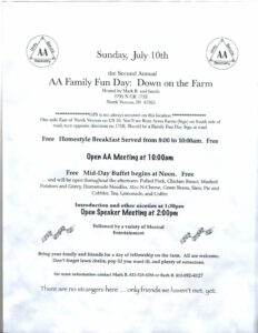 AA Family Fun Day:  Down on the Farm @ Mark's Farm | North Vernon | Indiana | United States