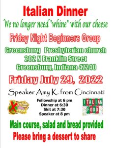 Italian Dinner @ Presbyterian church | Greensburg | Indiana | United States