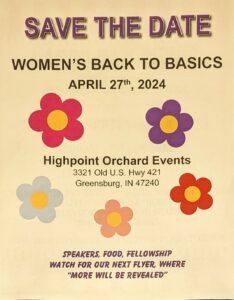 -SAVE THE DATE- Women's Back To Basics -MORE WILL BE REVEALED- @ Highpoint Orchard Events | Greensburg | Indiana | United States