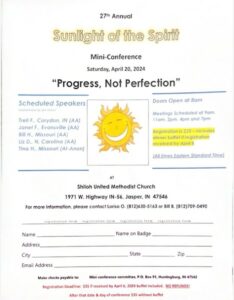 27th Annual Sunlight of the Spirit Mini Conference @ Shiloh United Methodist Church | Jasper | Indiana | United States