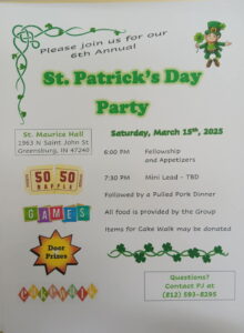 St. Patrick's Day Party @ St. Maurice Catholic Church Hall | Greensburg | Indiana | United States